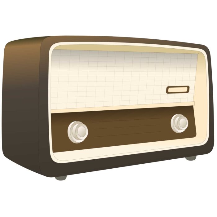 An old radio giving of static.