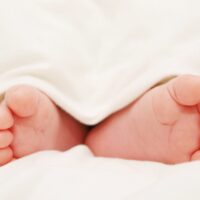 Close up of baby toes