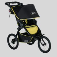Image of the new BOB Blaze performance stroller in yellow with black trim