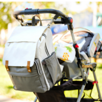 backpack diaper bag on stroller