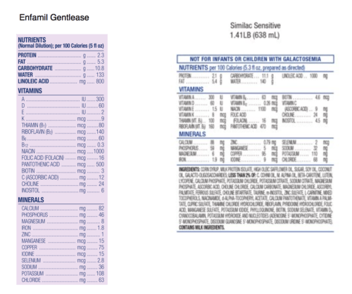 enfamil compared to similac