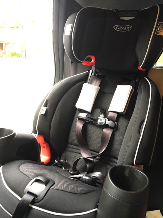 The Graco Nautilus SnugLock LX 3-in-1 Harness Booster in our van