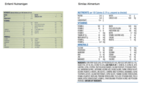 switching formula from similac to enfamil