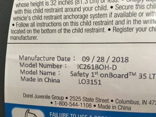 Car Seat Expiration Dates