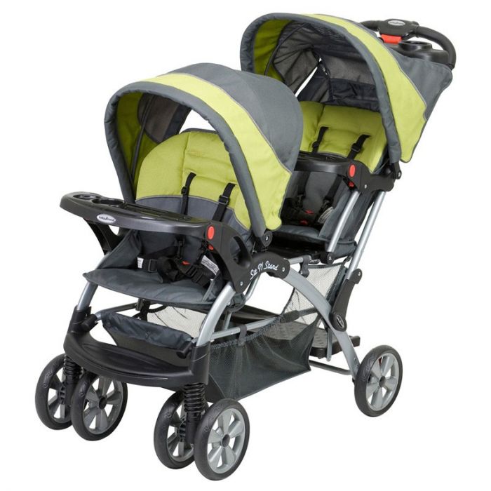 double stroller with standing platform