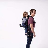 man wearing a toddler on his back