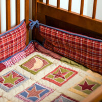 plaid baby crib bumper