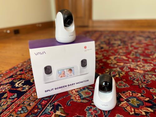 vava 2-camera spit screen video baby monitor