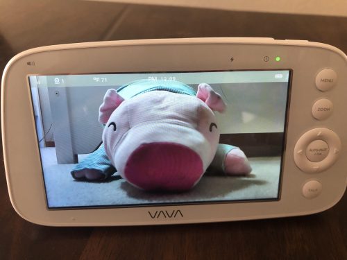 vava baby monitor showing the handheld screen unit