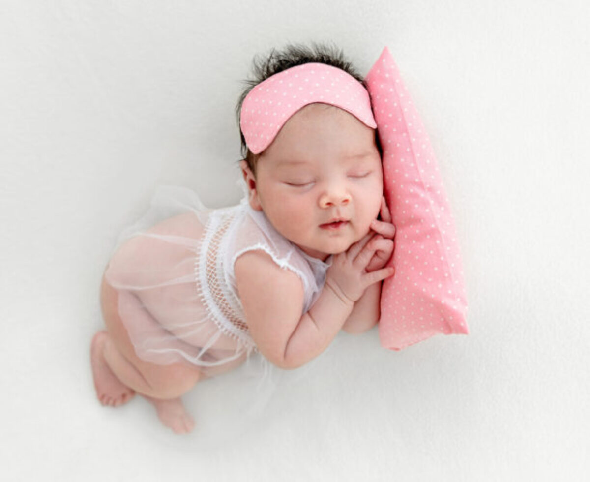 White Non-Slip Design Newborn Pillows for Bouncer 100% Cotton Sleep Surface Baby Pillows for Sleeping Strollers Infant Pillow for Newborn 