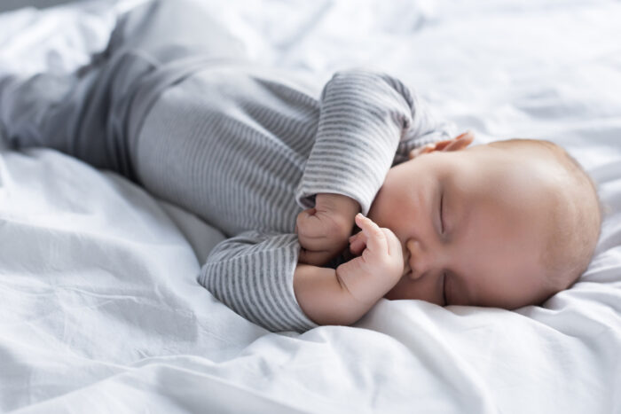 Sleeping Baby Boy in Blue