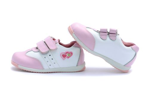 pink and white baby sneakers