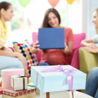 women celebrating at a baby shower