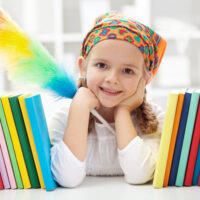 Little Girl Cleaning Her Room