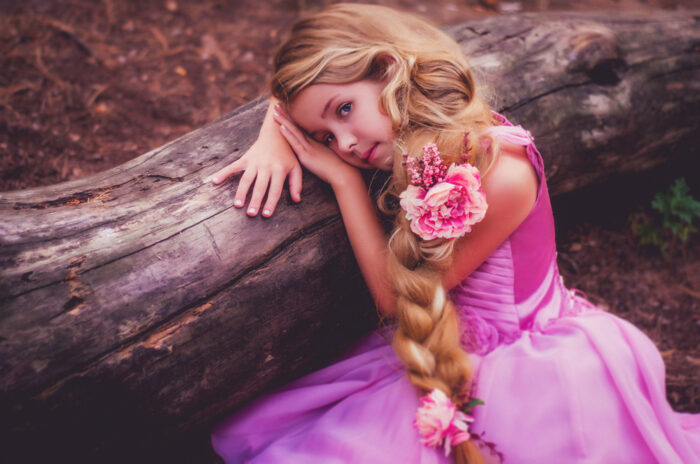 girl dressed up in princess clothes