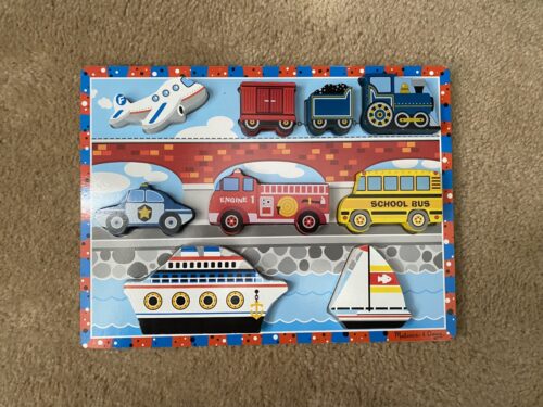 melissa and doug vehicles chunky puzzle