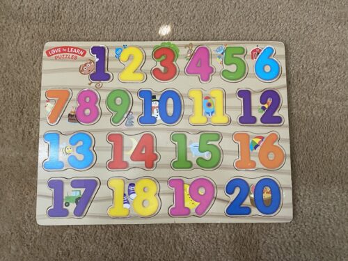 wooden numbers puzzle