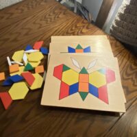 pattern blocks board and puzzle