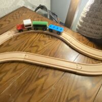 wooden train set