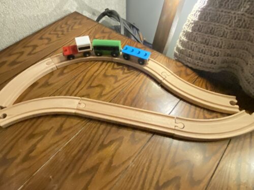 wooden train set