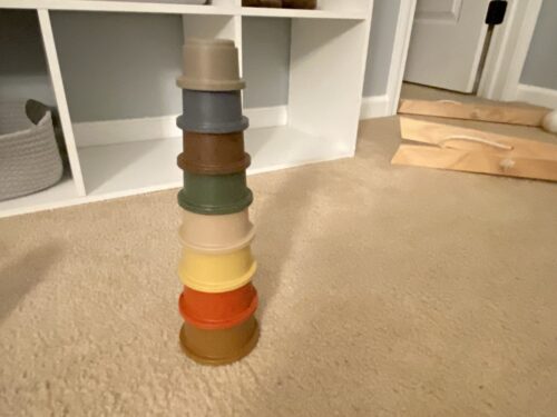 stacking cup tower